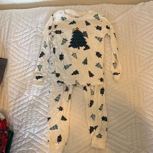 Festive Tree Print Kids Pajama Set
